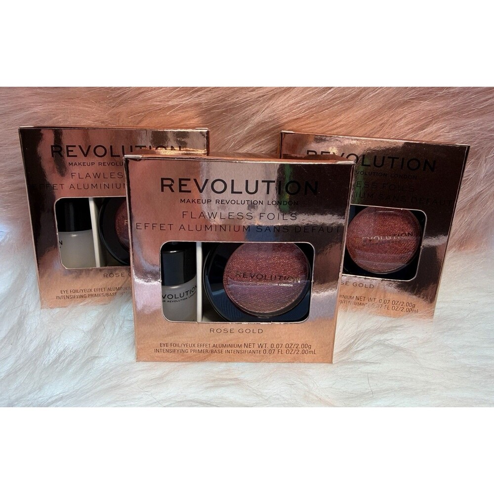 Revolution Flawless Foils – Rose Gold | Metallic Cream Eyeshadow | High‑Impact